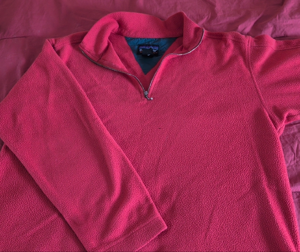 Patagonia Red Fleece Quarter-Zip Sweatshirt